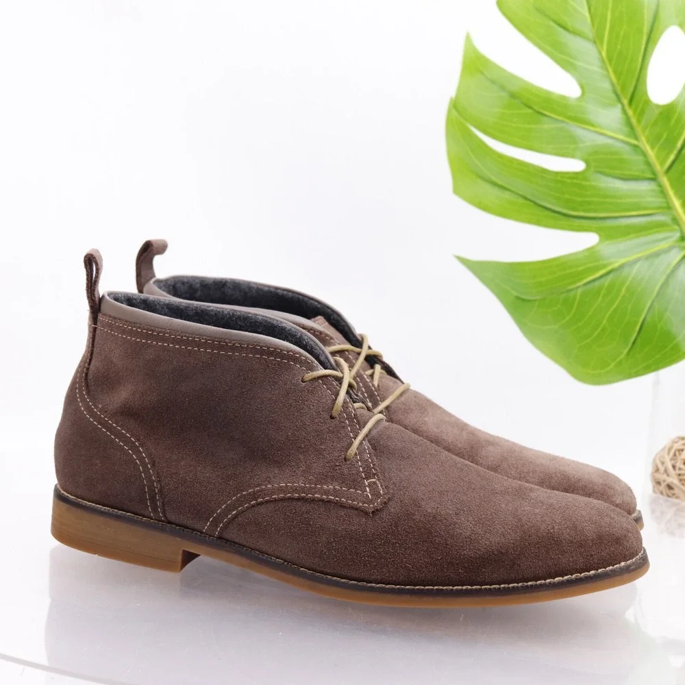 Cole Haan Mens Curtis Chukka Boots Size 12 Brown Suede Waterproof Lace Up Casual